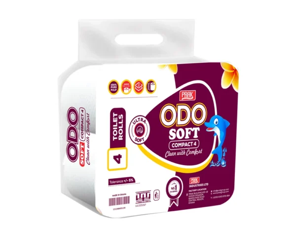 ODO Soft Compact 4 Toilet Rolls (8 Packs)